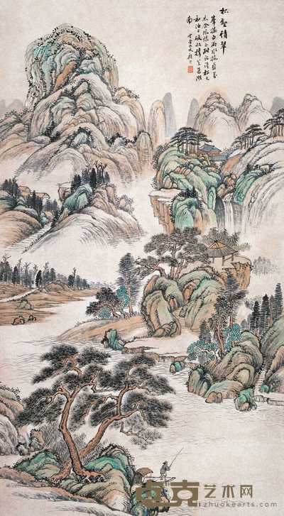 顾沄 松壑积翠 立轴 143×78.5cm